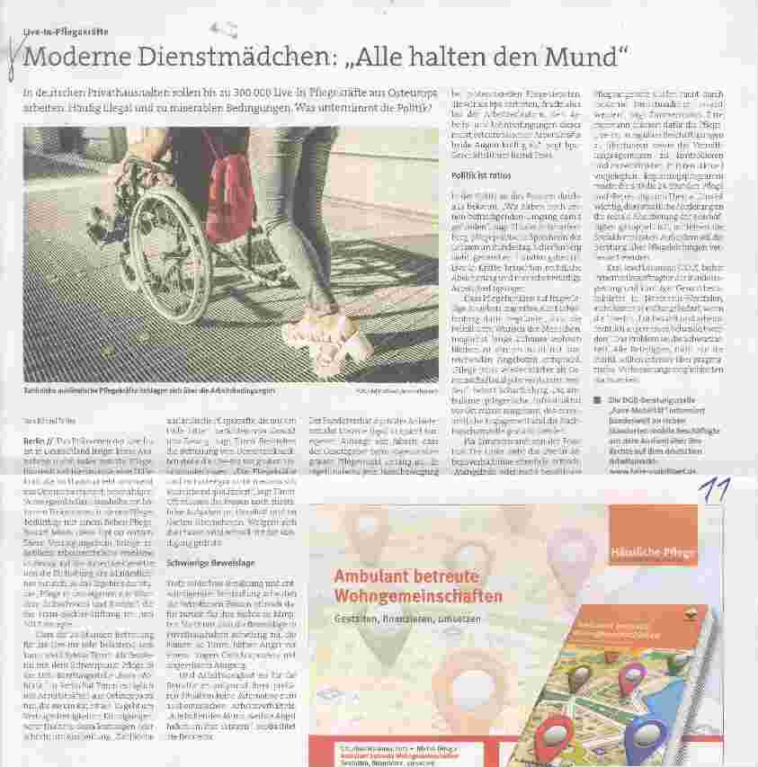 Vorschauseite 1: Moderne Dienstmädchen: „Alle halten den Mund“