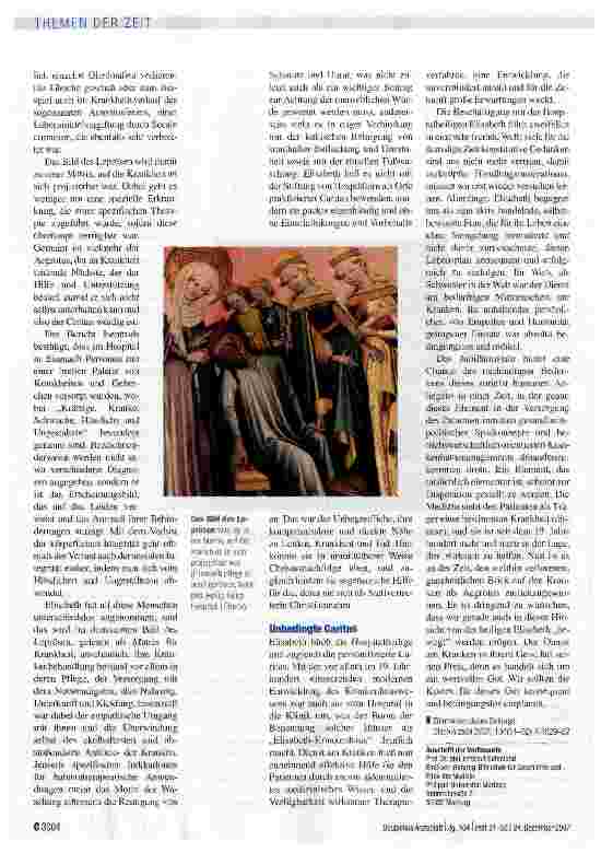Vorschauseite 4: Bedingungsloser Einsatz für die Bedürftigen