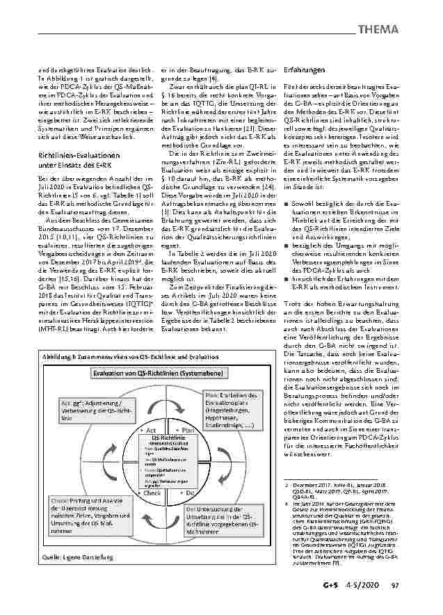 Vorschauseite 5: Plan – Do – Check – Act? Stand der Evaluation von Qualitätssicherungs-Richtlinien des G-BA