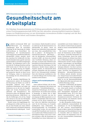 Vorschauseite 1: Gesundheitsschutz am Arbeitsplatz