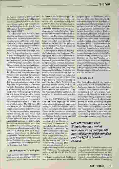 Vorschauseite 4: Versorgungswettbewerb zwischen Krankenkassen - nur noch ein rhetorisches Relikt in der Großen Koalition?