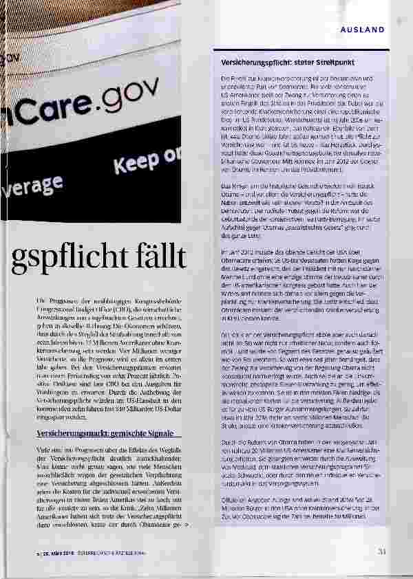 Vorschauseite 2: Versicherungspflicht fällt
