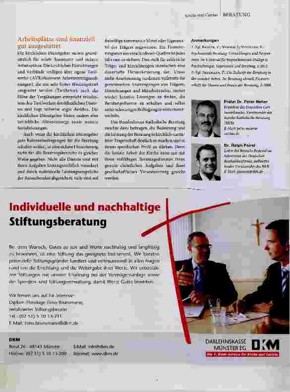 Vorschauseite 5: Beratung - ein attraktives Feld kirchlicher Sozialer Arbeit