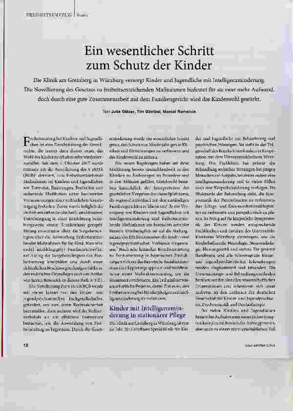 Vorschauseite 1: Ein wesentlicher Schritt zum Schutz der Kinder
