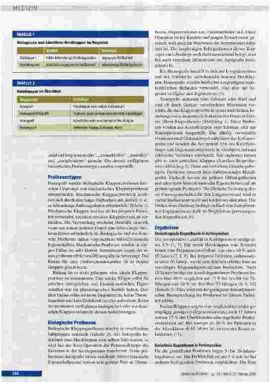 Vorschauseite 2: Verbesserte Haltbarkeit von biologischen Herzklappen