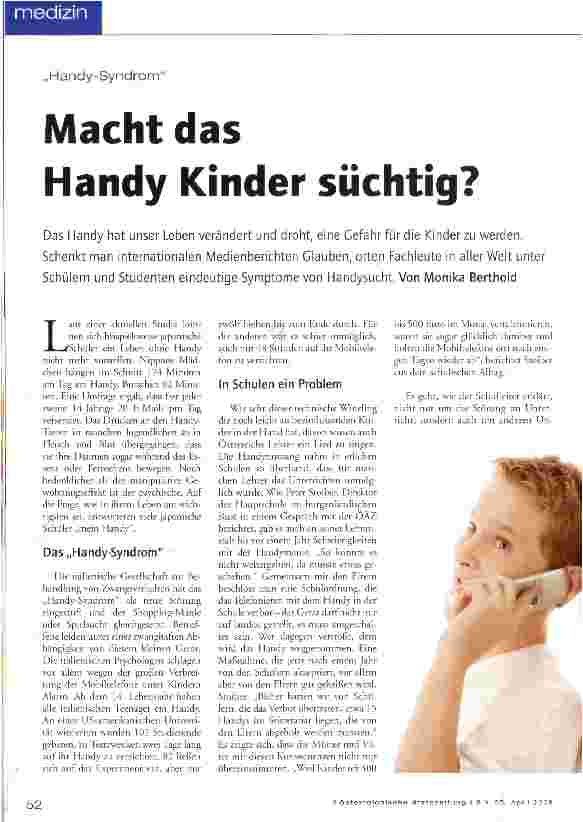 Vorschauseite 1: Macht das Handy Kinder süchtig?