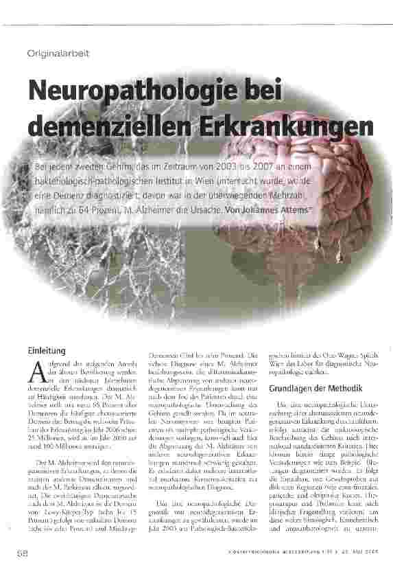 Vorschauseite 1: Neuropathologie bei demenziellen Erkrankungen