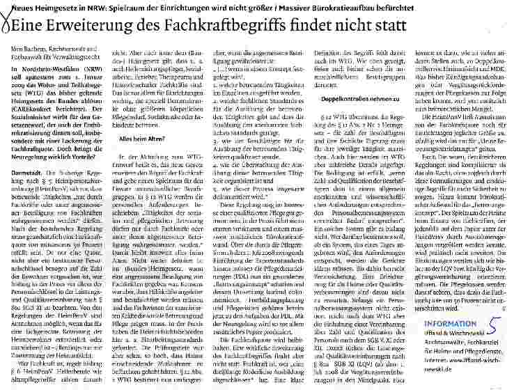 Vorschauseite 1: Eine Erweiterung des Fachkraftbegriffs findet nicht statt