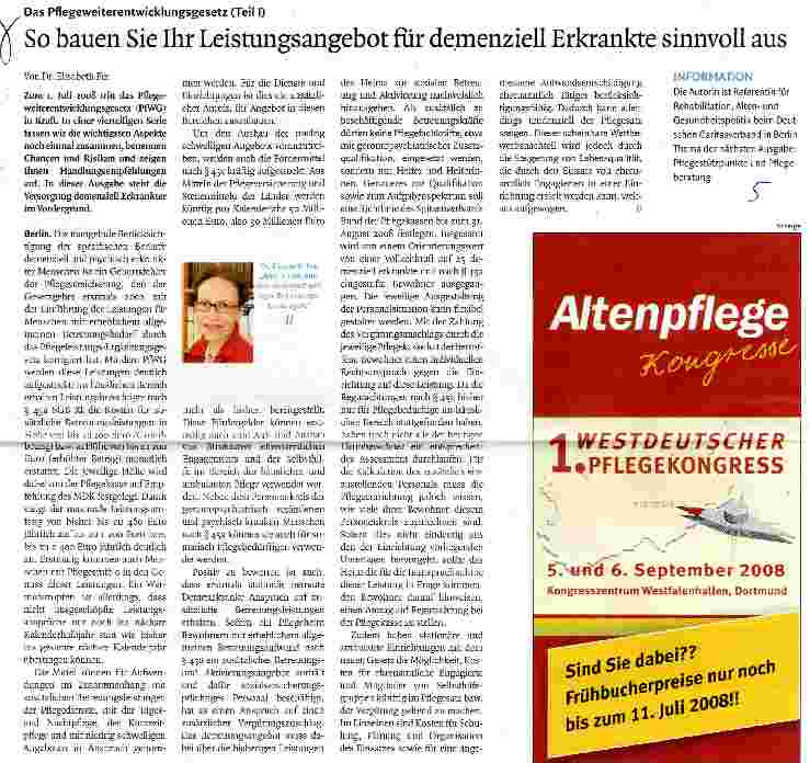 Vorschauseite 1: So bauen Sie Ihr Leistungsangebot für demenziell Erkrankte sinnvoll aus