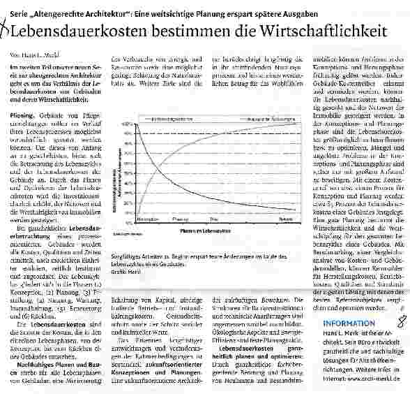 Vorschauseite 1: Lebensdauerkosten bestimmen die Wirtschaftlichkeit