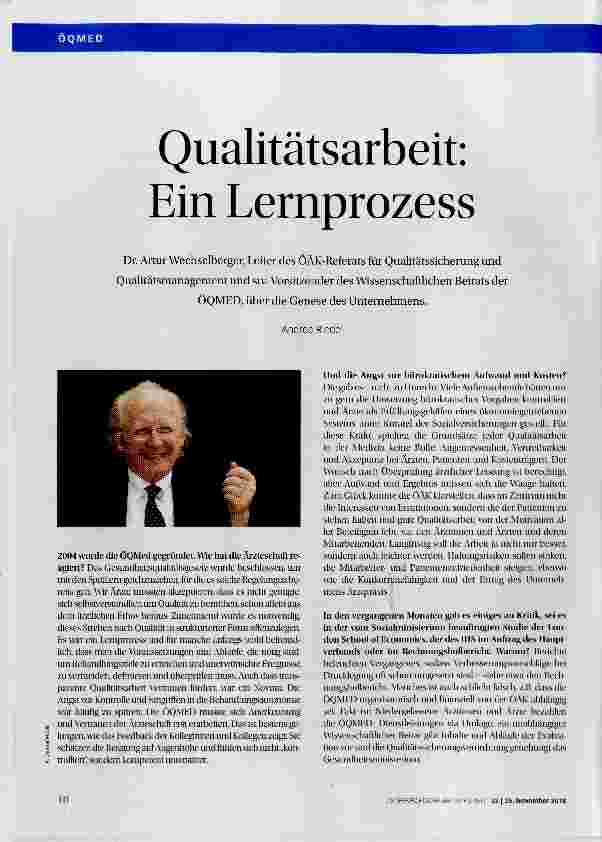 Vorschauseite 1: Qualitätsarbeit: Ein Lernprozess