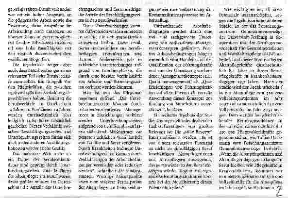 Vorschauseite 2: Pflegekräfte bleiben ihrem Beruf treu