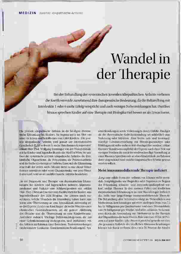 Vorschauseite 1: Wandel in der Therapie