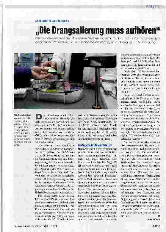 Vorschauseite 1: „Die Drangsalierung muss aufhören