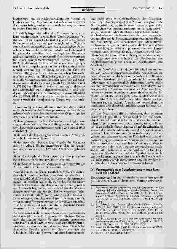 Vorschauseite 5: Vertragsstrafen oder Schadensersatz wegen Lieferausfällen im Rahmenvon Arzneimittelrabattverträgen