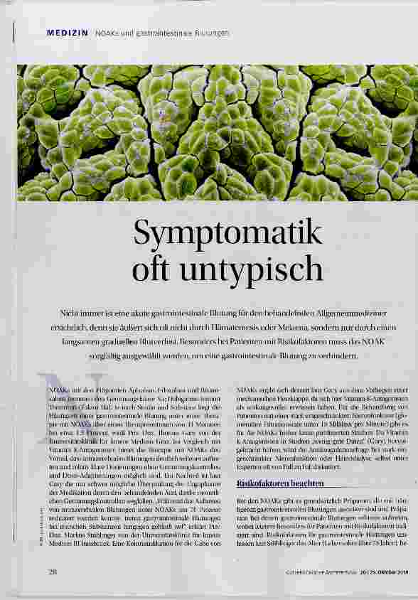 Vorschauseite 1: Symptomatik oft untypisch