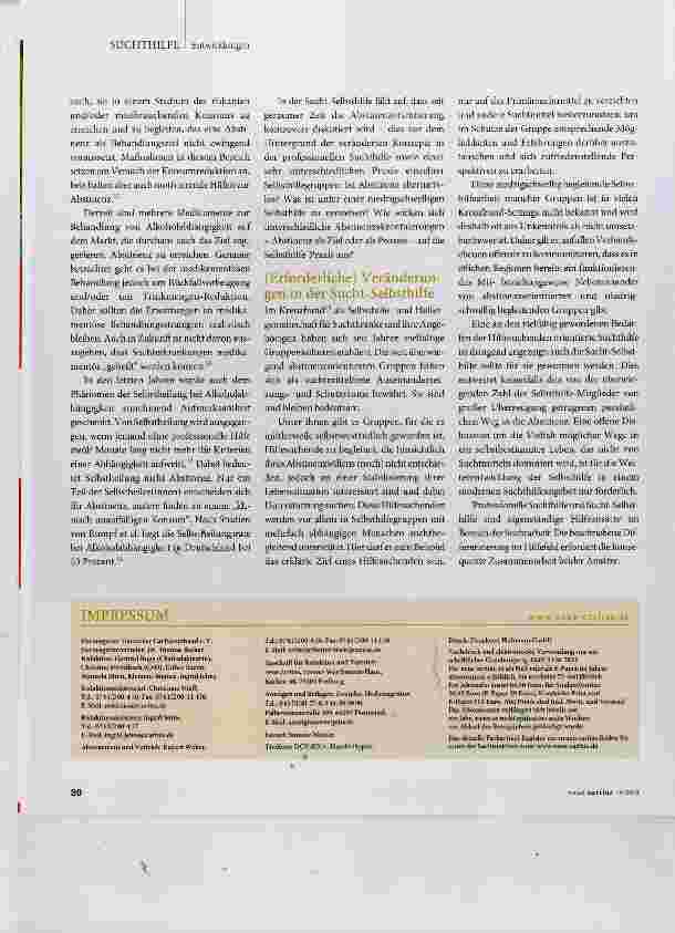 Vorschauseite 3: Abstinenz-Ziel im Wandel