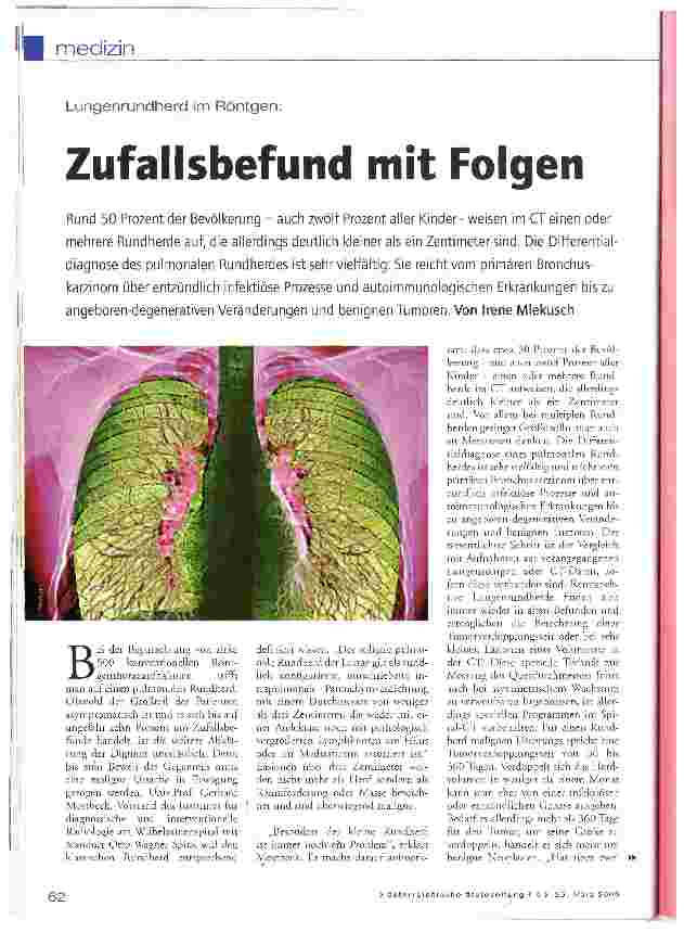 Vorschauseite 1: Zufallsbefund mit Folgen
