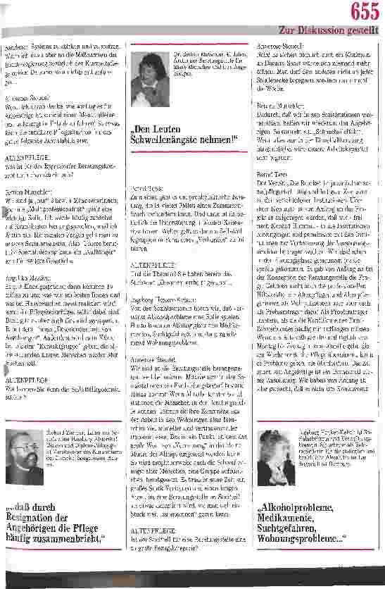 Vorschauseite 4: Diskussion: Angehörigenberatung