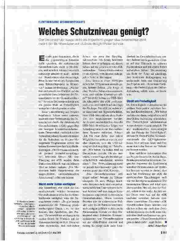 Vorschauseite 1: Welches Schutzniveau genügt?