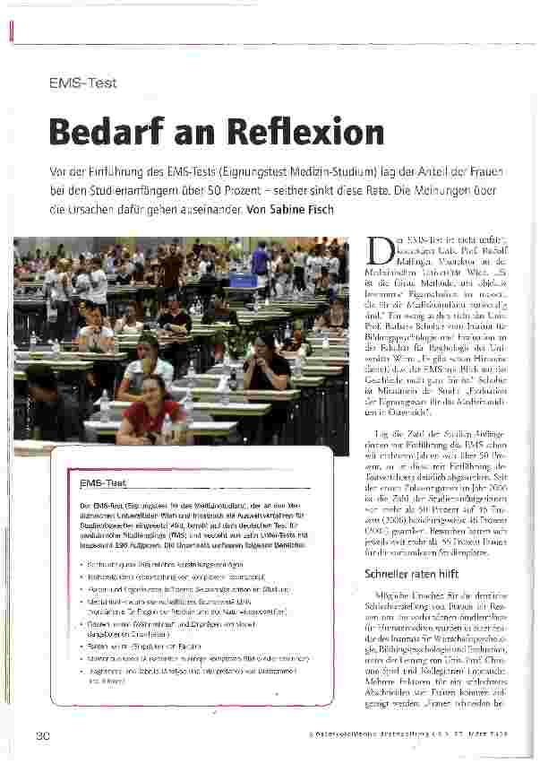 Vorschauseite 1: Bedarf an Reflexion