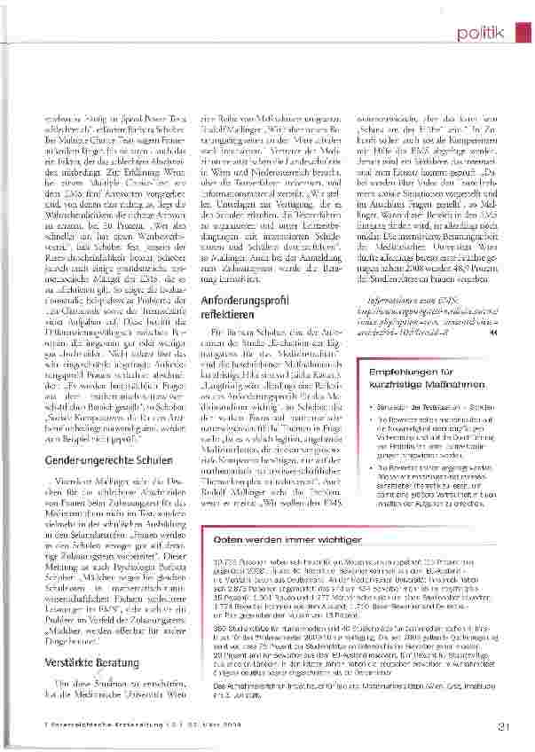 Vorschauseite 2: Bedarf an Reflexion