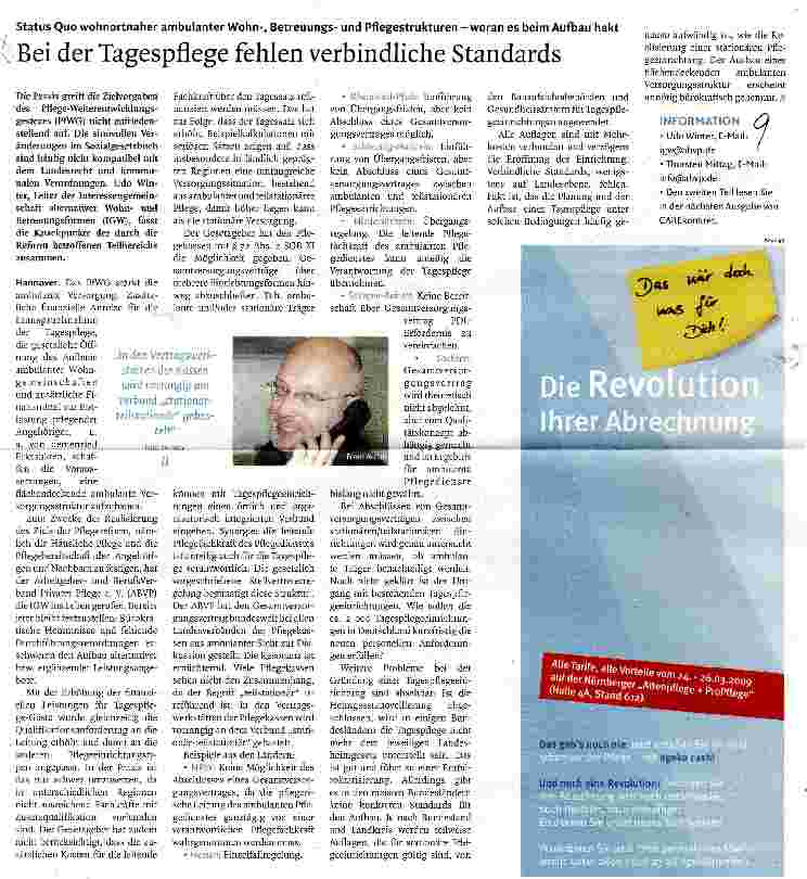 Vorschauseite 1: Bei der Tagespflege fehlen verbindliche Standards