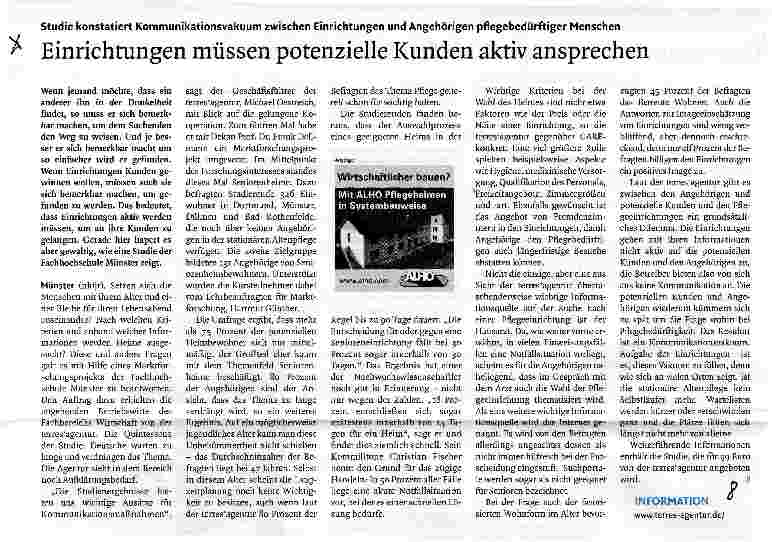 Vorschauseite 1: Einrichtungen müssen potenzielle Kunden aktiv ansprechen