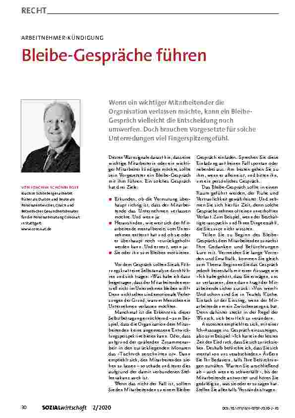 Vorschauseite 1: ARBEITNEHMER-KÜNDIGUNG: Bleibegespräche führen