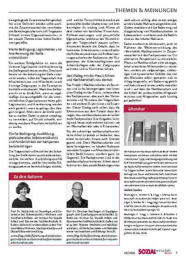 Vorschauseite 3: Sozialraum Nachbarschaft als Beruf