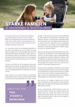 Vorschauseite 1: Starke Familien wie Kirchengemeinden sie unterstützen können