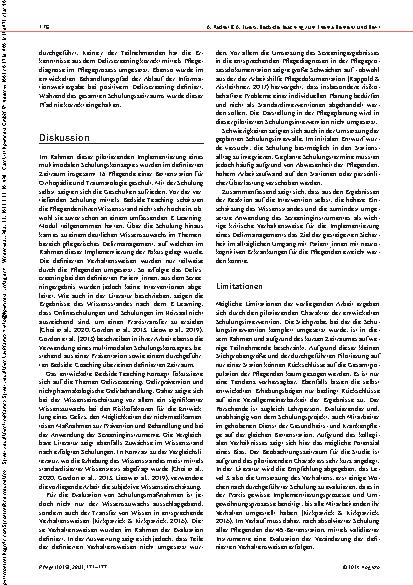 Vorschauseite 6: Bedside-Teaching zum Thema Demenz und Delir Entwicklung, Implementierung und Evaluation im Akutspital