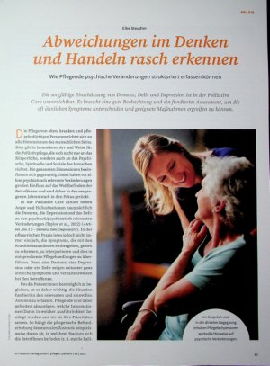 Vorschauseite 1: Abweichungen im Denken und Handeln rasch erkennen Wie Pflegende psychische Veränderungen strukturiert erfassen können