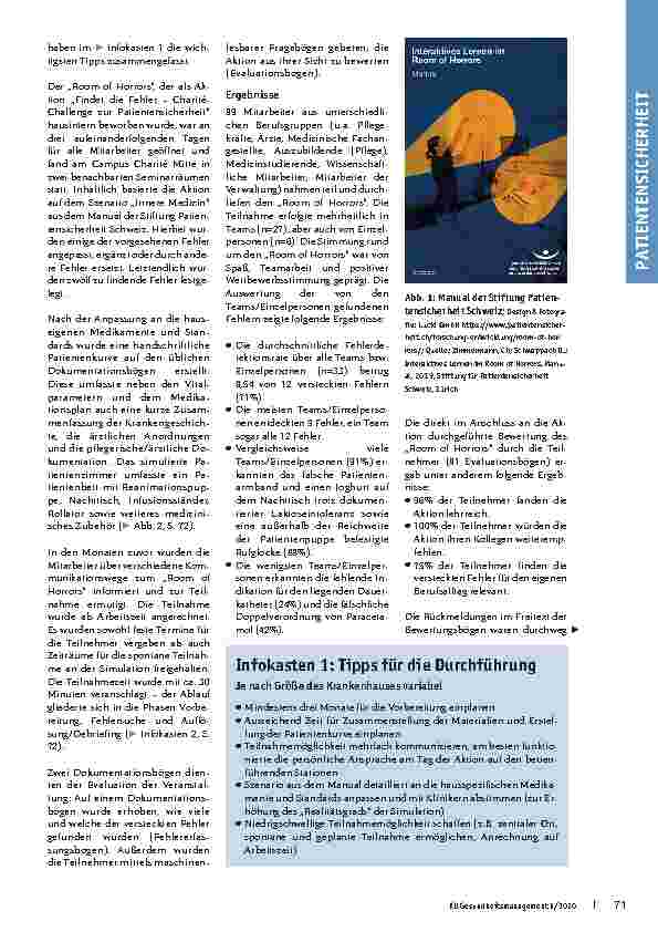 Vorschauseite 2: Patientensicherheit lernen: Bericht aus der Praxis