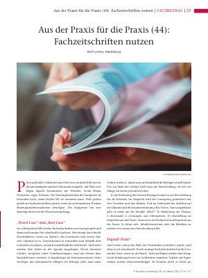 Vorschauseite 1: Aus der Praxis für die Praxis (44): Fachzeitschriften nutzen