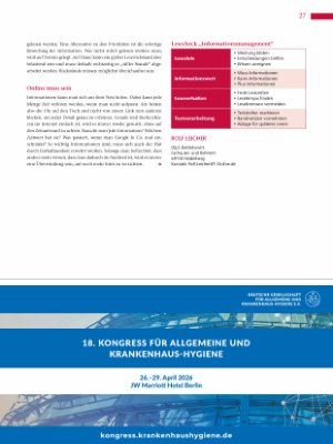 Vorschauseite 3: Aus der Praxis für die Praxis (44): Fachzeitschriften nutzen