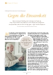 Vorschauseite 1: Gegen die Einsamkeit