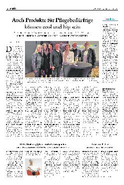 Vorschauseite 1: Auch Produkte für Pflegebedürftige können cool und hip sein.