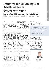 Vorschauseite 1: Initiative für EU-Strategie zu Arbeitskräften im Gesundheitswesen
