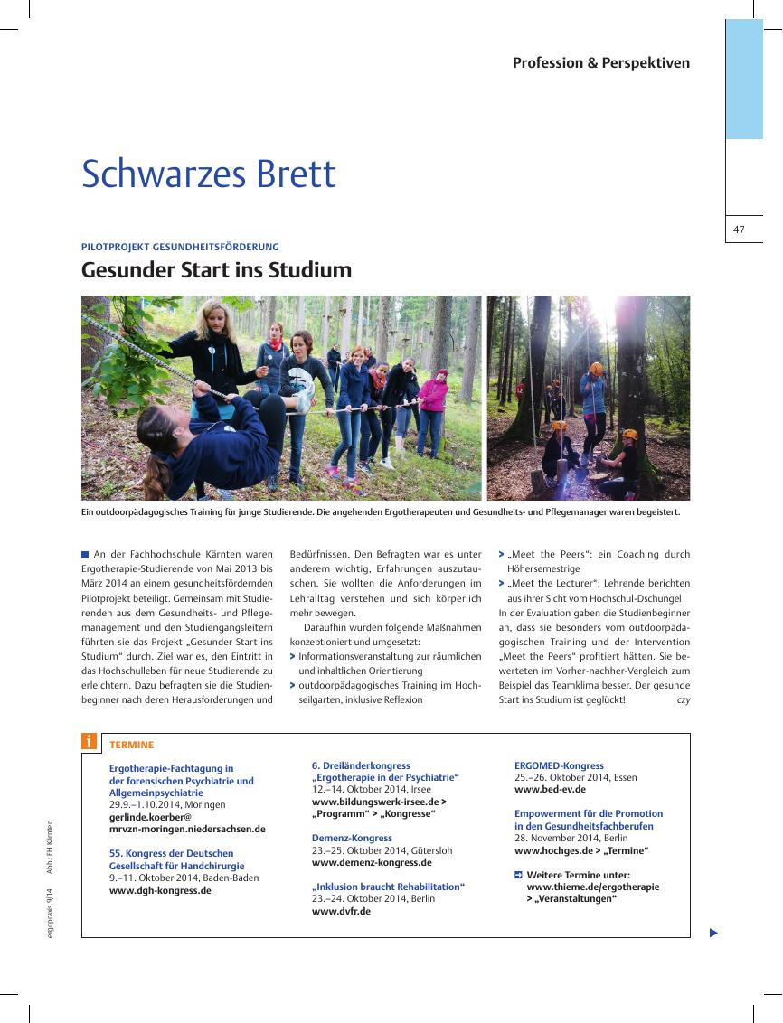 Vorschauseite 1: Schwarzes Brett