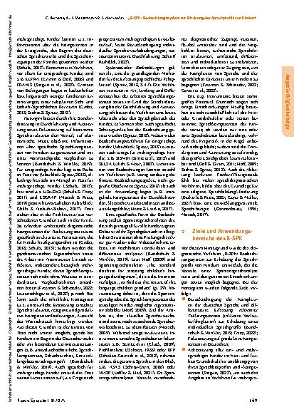 Vorschauseite 2: „B-SPK: Beobachtungssystem zur Erhebung des Sprachprofils von Kindern“ – ein Instrument zur Spontansprachanalyse
