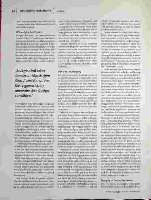 Vorschauseite 2: Nur ein kleiner Schubs? Nudging als Strategie für eine bessere Gesundheit