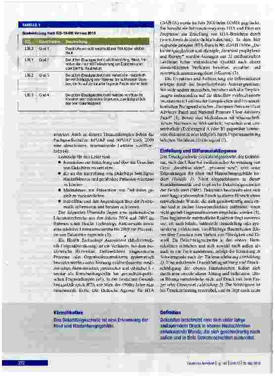 Vorschauseite 2: Dekubitalgeschwüre -Pathophysiolqgie und Primärprävention