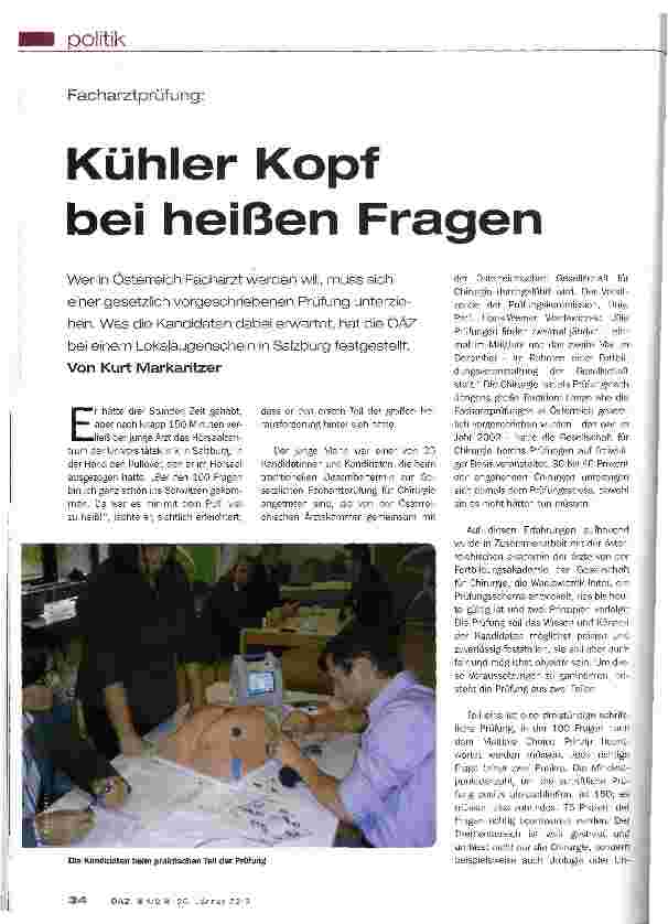 Vorschauseite 1: Kühler Kopf bei heißen Fragen