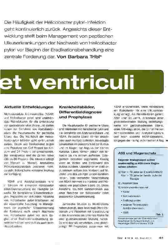 Vorschauseite 2: Ulcus duodeni et ventriculi