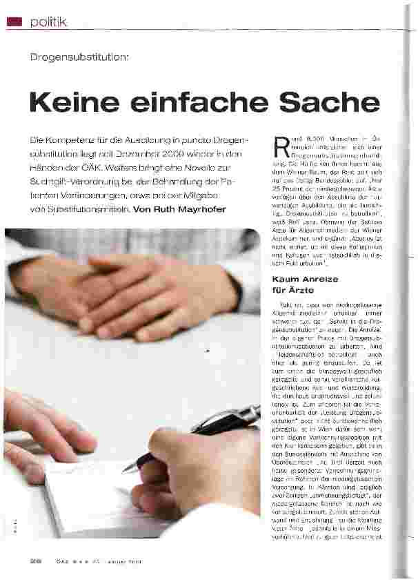 Vorschauseite 1: Keine einfache Sache
