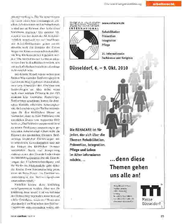 Vorschauseite 2: Wer will den Arbeitskampf in der Kirche? - Überlegungen dazu