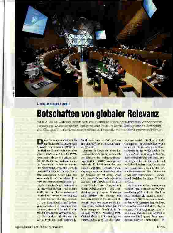 Vorschauseite 1: Botschaften von globaler Relevanz