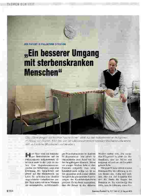 Vorschauseite 1: „Ein besserer Umgang mit sterbenskranken Menschen