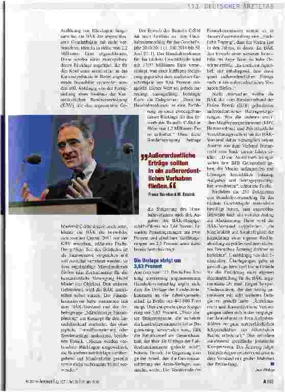 Vorschauseite 2: Überzeugende Zahlen und eine „glückliche Fügung